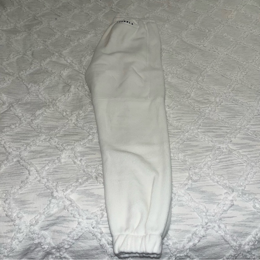 YoungLA | Medium | White | Polar Fleece Joggers